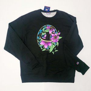 New Classic Champion Sweatshirt - Floral Print - Large